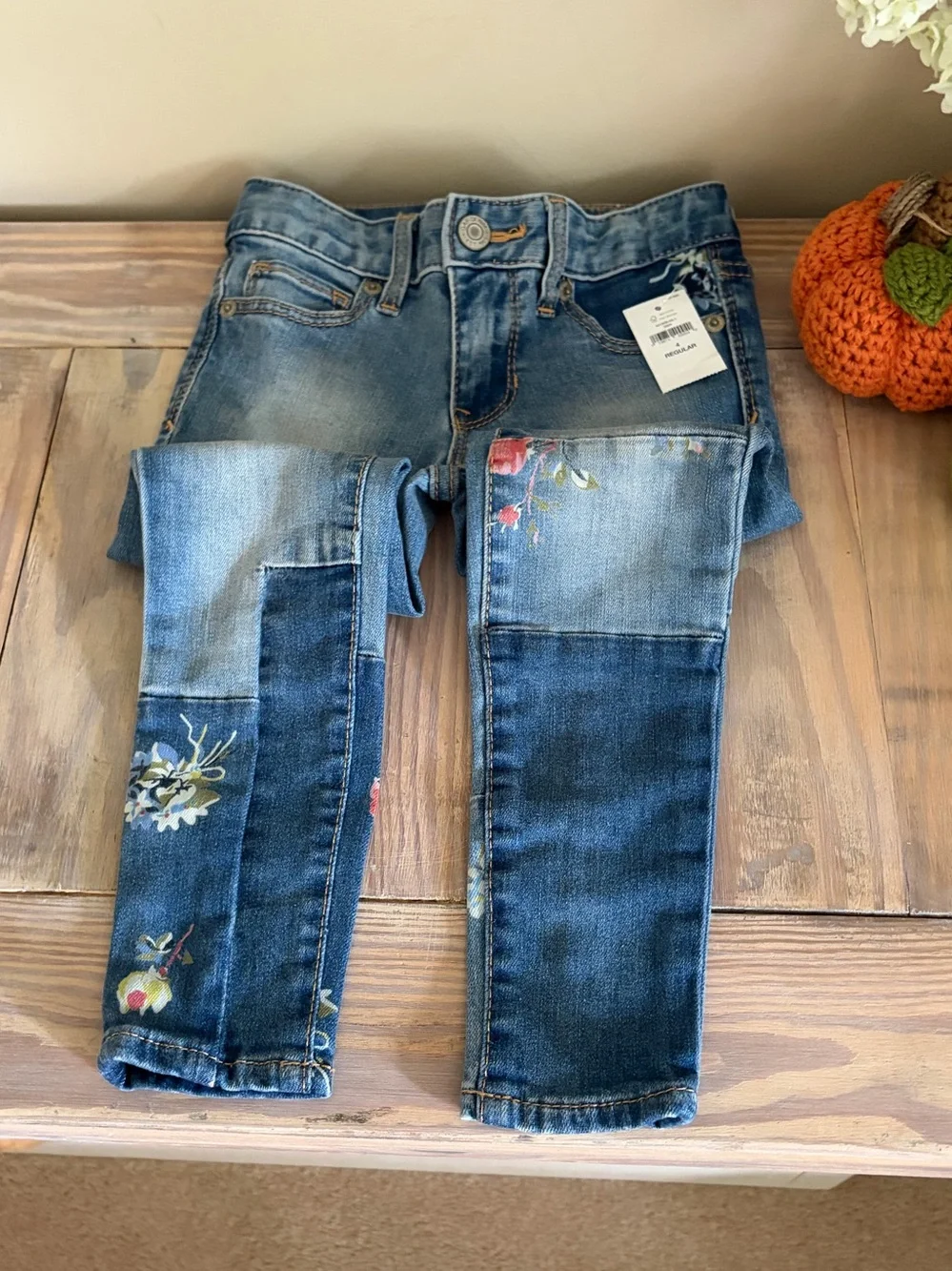 Gap Girl’s Patchwork Denim Skinny Jeans 🌼 🆕
